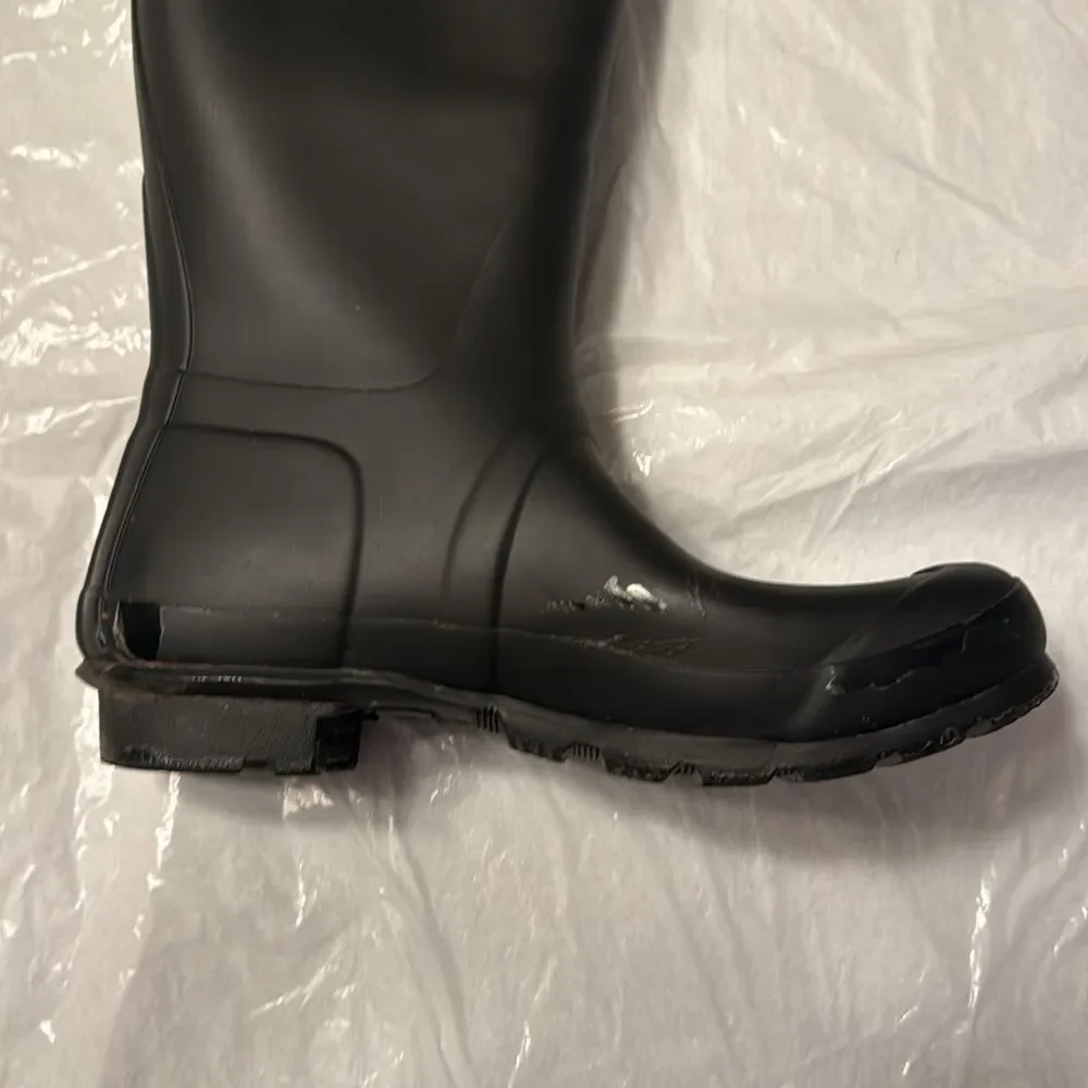 Hunter Women’s Original Tall Waterproof Solid Matte Black Size US 7